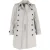 Burberry Dubbelgebreid Trenchcoat in Grijze Katoen