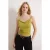 TRENDYOLMİLLA Dames Groen Effen Mouwloos Getailleerd Blouses