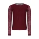 NoBell’ semi-transparante blousetop – donkerrood