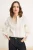 TRENDYOLMİLLA Dames Wit Gestreept Lang Relaxed fit Overhemden