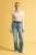 Slim Fit V-hals Geribbeld Brei Sweater