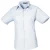 Premier Dames/Dames Popeline Blouse met Korte Mouwen (Lichtblauw)