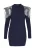 faina Gebreide jurk  marine / zilver