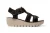 Fly London Dames YUDD236FLY Zwarte Mousse Leren Sandalen Espadrille Platform Wedges