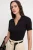TRENDYOLMİLLA Dames Zwart Effen Kort Getailleerd Blouses