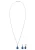 ELLI PREMIUM Sieraden set ‘Vintage’  blauw / zilver / transparant