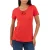Brave Soul Effen T-shirt met vetersluiting voor dames (Echt rood)