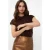 EsQualo Sweater S/slve Elastic Waist Chocolate