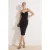 Platte, mouwloze midi-jurk voor dames, geschikt voor overdag en ’s avonds. Nauwsluitende bodycon-jurk.