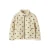 LIL’ ATELIER MINI teddy jas met borduursels en print – ecru