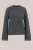 WE Fashion – Dames trui met kralen – Regular fit – Donkergrijs gemeleerd –