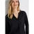 Street One Dames Blouse met gespleten hals en tape in Zwart