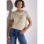 Street One Dames Shirt met folietekst in Beige