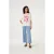 Fabienne Chapot Hayley Wide Leg Cropped Jeans Mid Blue