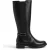 Tamaris dames zwarte leren kniehoge plateau lange laarzen – 25609-47