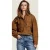 ALTER EGO Haya Suede Blouse Cinnamon