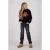 Vingino high waist straight leg jeans Catie washed black