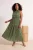 Trendyol Curve Dames Groen Paisley Maxi Mouwloos Casual A-lijn Grote maten Jurk