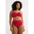 BEACHWAVE Curve high waist bikinibroekje met lurex en textuur rood