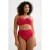 BEACHWAVE Curve high waist bikinibroekje met lurex en textuur rood