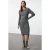 TRENDYOLMİLLA Dames Grijs Effen Midi Lang Casual A-lijn Jurken