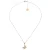 Orphelia Dames 925 Sterling Zilveren Ketting met Hanger – Zilver/Rosé ZK-7194