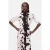 Desigual midi jurk met koeienprint – ecru