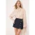 TRENDYOLMİLLA Dames Beige Effen Lang Regular fit Overhemden