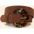 ICode Camel Leather Velour Belt With Tortoiseshell Buckle Camel