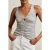 Reiss Low Back Ruched Vest Silver Grey