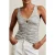 Reiss Low Back Ruched Vest Silver Grey