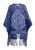 usha Gebreide poncho Dames marine wit