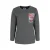 B.Nosy aansluitende longsleeve met print – grijsgroen
