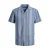 Summer lin blen dobby shirt regular fit korte mouw – dobby – blauw (ashley blue)
