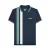 Lambretta Heren Polo met Verticale Strepen (Marine/blauwe rook)