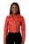 Dames rode cropped Brando leren bikerjack – Bellville