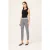 Abstracte print slim-fit broek