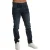Weekend Offender Heren leren patch taps toelopende jeans (Blauw)