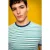 Heren gestreepte slim-fit crew neck T-shirt