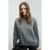 Oversized sweatshirt met ribstructuur en ronde hals