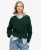 Superdry Vrouwen Oversized Kabeltrui met V-hals Groen