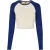 Urban Classics Dames retro organic crop t-shirt met lange mouwen
