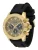 GUESS Analoog horloge ‘MAJESTIC’  goud / zwart