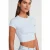 Dames Slim Fit Crop Crew Neck T-shirt