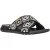 HEYDUDE Christi Slide Cottage Haak Katoen Dames Zwarte/Witte Sandalen