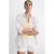 Mango regular waist denim short wit