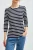 MAERZ Slim Fit Dames Longsleeve donkerblauw/wit, Horizontale strepen