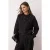 TRENDYOLMİLLA Dames Zwart Effen Lang Relaxed fit Sweatshirts