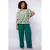 Exxcellent wide leg high waist broek groen