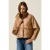 Oltre Short Jacket With High Collar Brown